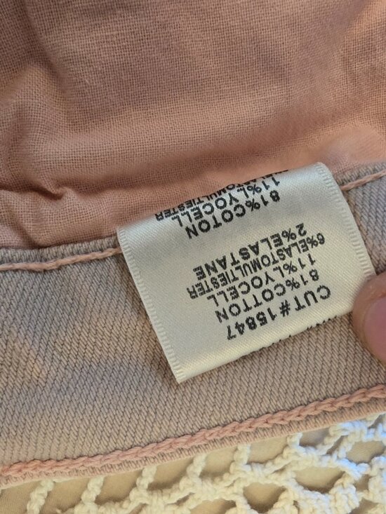 J Brand Blush Pink Jeans Size 23 Stretch Slim Straight Raw Hem USA Made - Picture 7 of 11